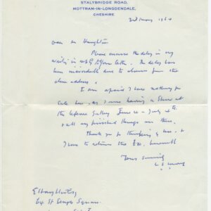 HANDWRITTEN LETTER FROM LS LOWRY