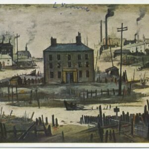 AN ISLAND SIGNED POSTCARD BY LS LOWRY