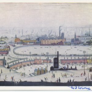 THE POND SIGNED POSTCARD BY LS LOWRY