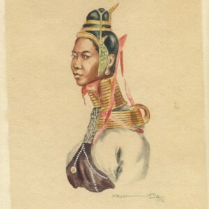 WOMAN WITH LONG NECK BY THEIN HAN